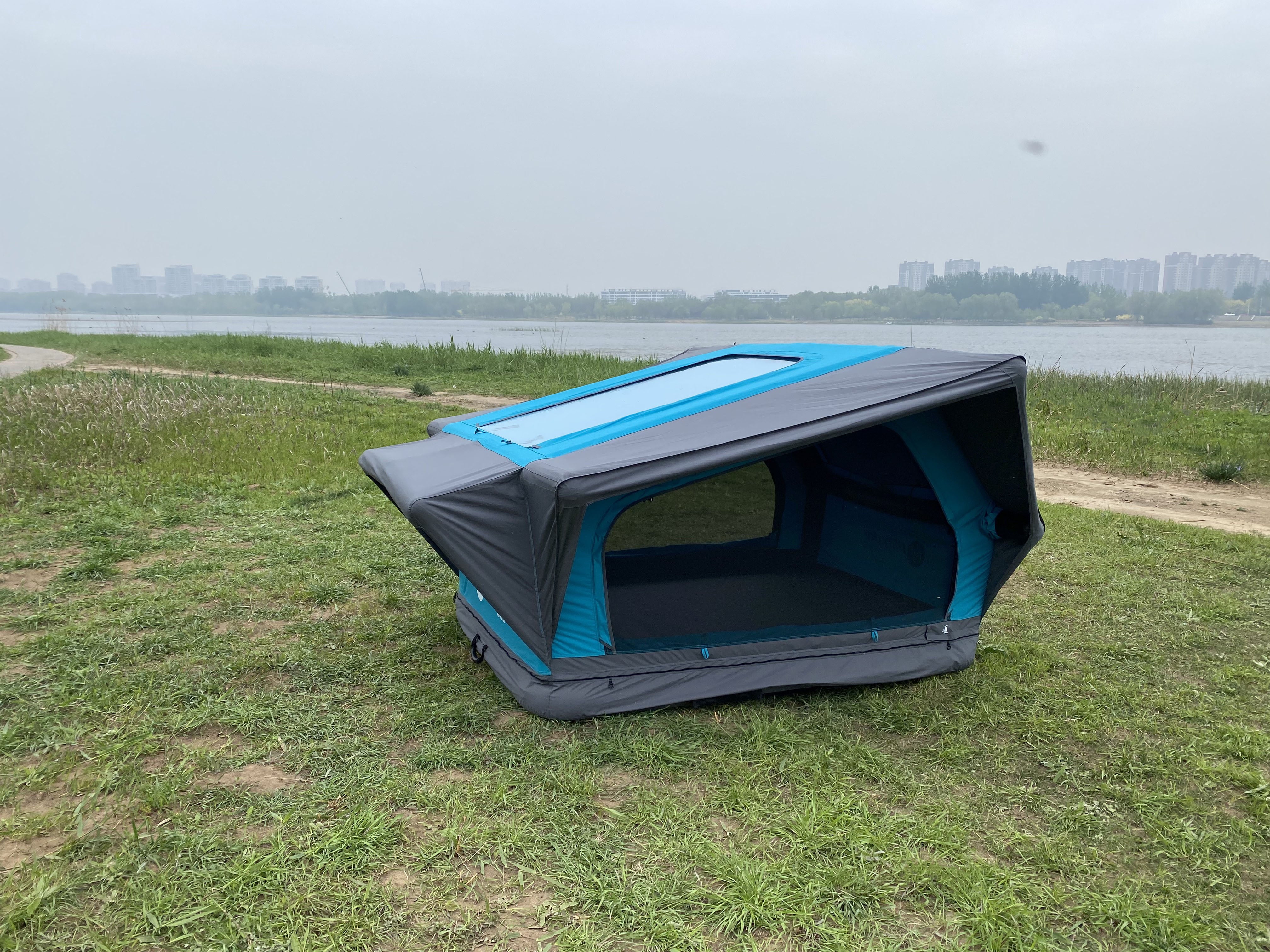 PlayDo Inflatable Roof Top Tent | Panoramic Lightweight Rooftop Tent for Family Camping Car Camping Ospre