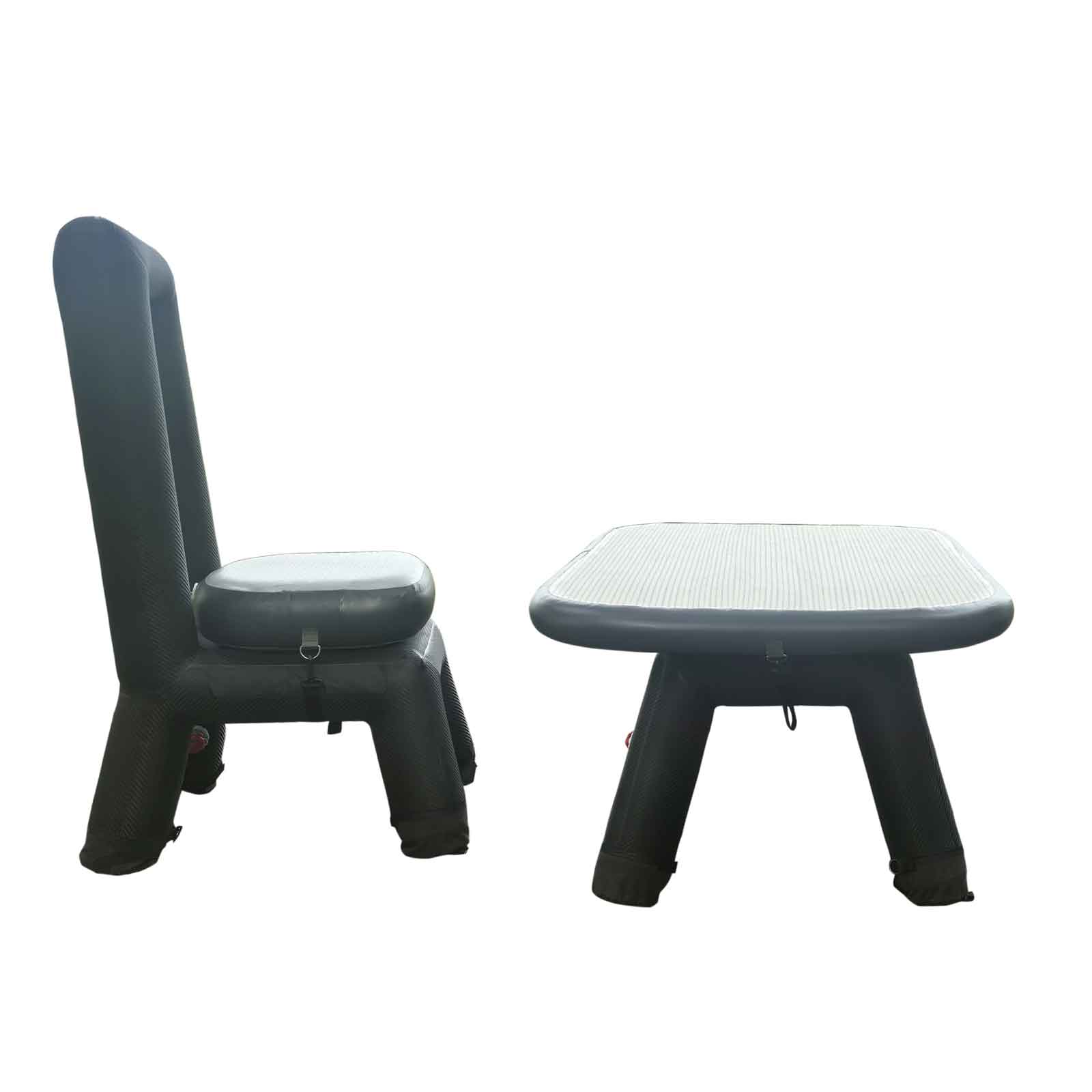 Mesa y silla hinchables para exteriores PlayDo | Camping familiar multiescena