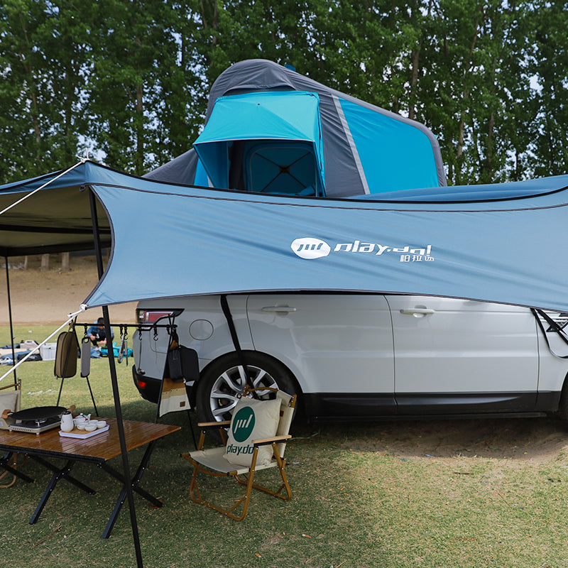 Toldo lateral de coche PlayDo Fish Island 180° | Perfecto para acampar en familia