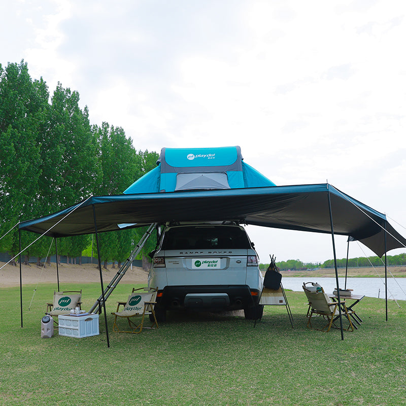 Toldo lateral para coche PlayDo Fish Island 270° | Perfecto para acampada familiar