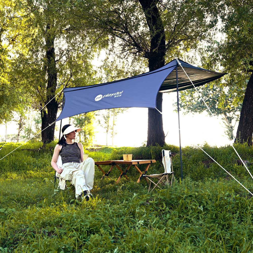 Toldo lateral de coche PlayDo Fish Island 90° | Perfecto para acampar en familia