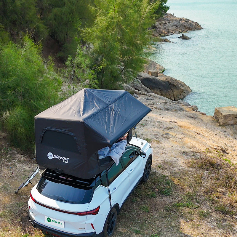 PLAYDO Lightweight Rooftop Tent for SUV Camping | Inflatable Automotive Camping Tent | Castle Shell
