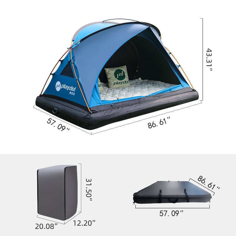 PlayDo Shell Portable Inflatable Roof Top Tent | Multi-Scene Family Camping
