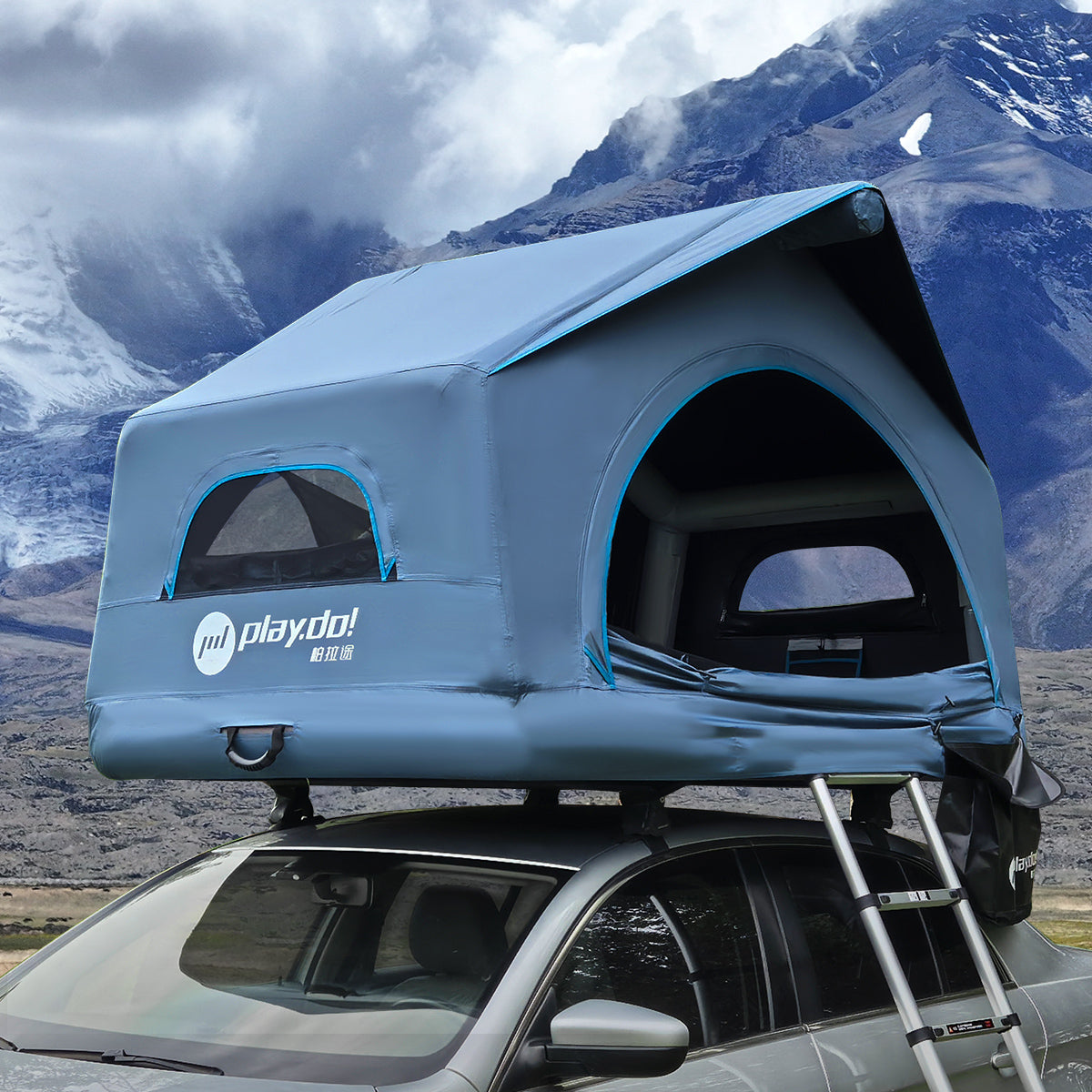 Tienda de techo inflable PlayDo Shell Wing | Camping familiar multiescena