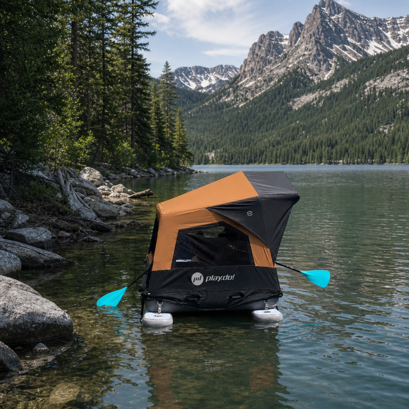 PlayDo Skiff Upgraded inflatable rooftop tent product image 2