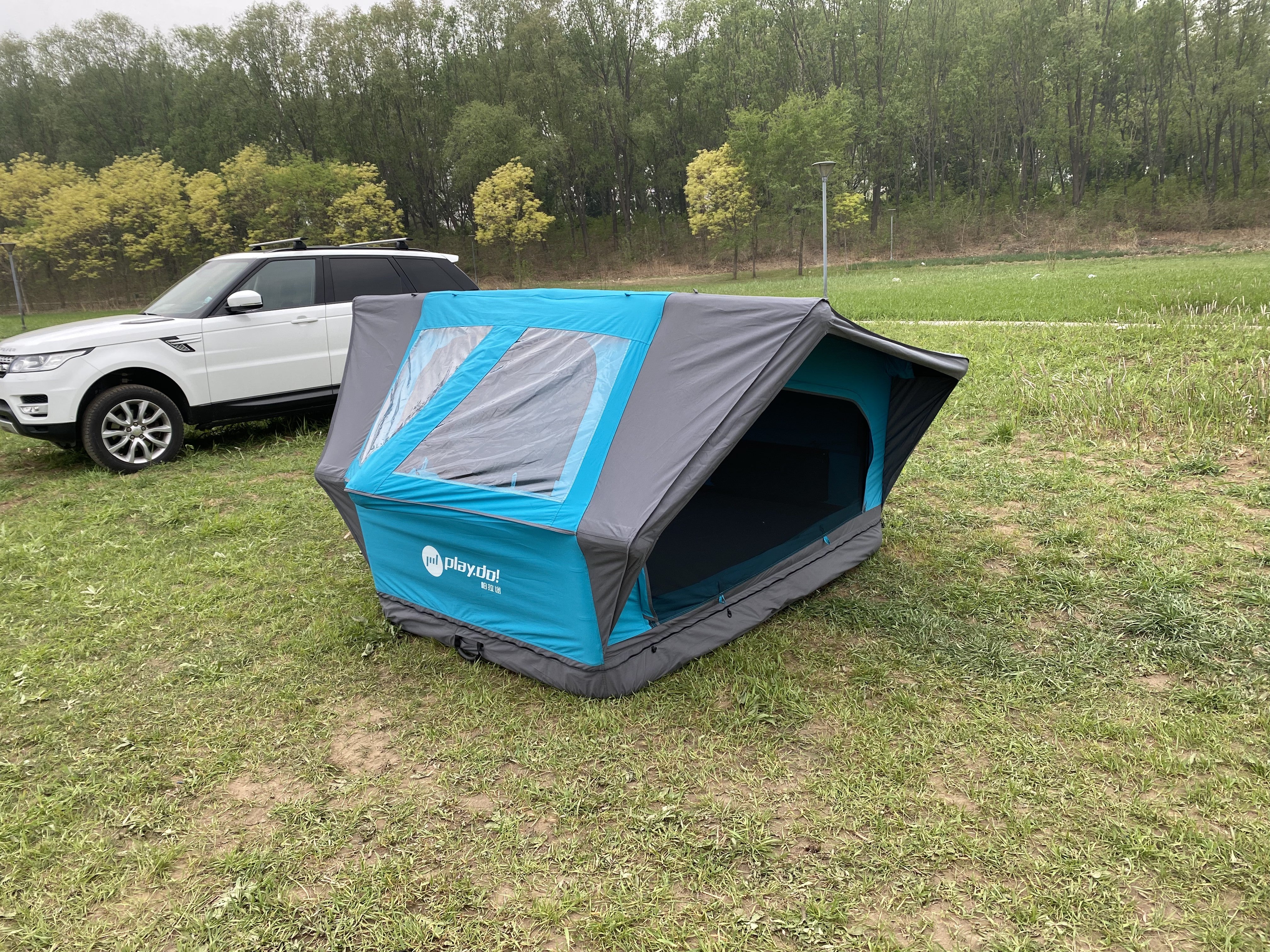 PlayDo Inflatable Roof Top Tent |  Panoramic Lightweight Rooftop Tent for Family Camping Car Camping Ospre