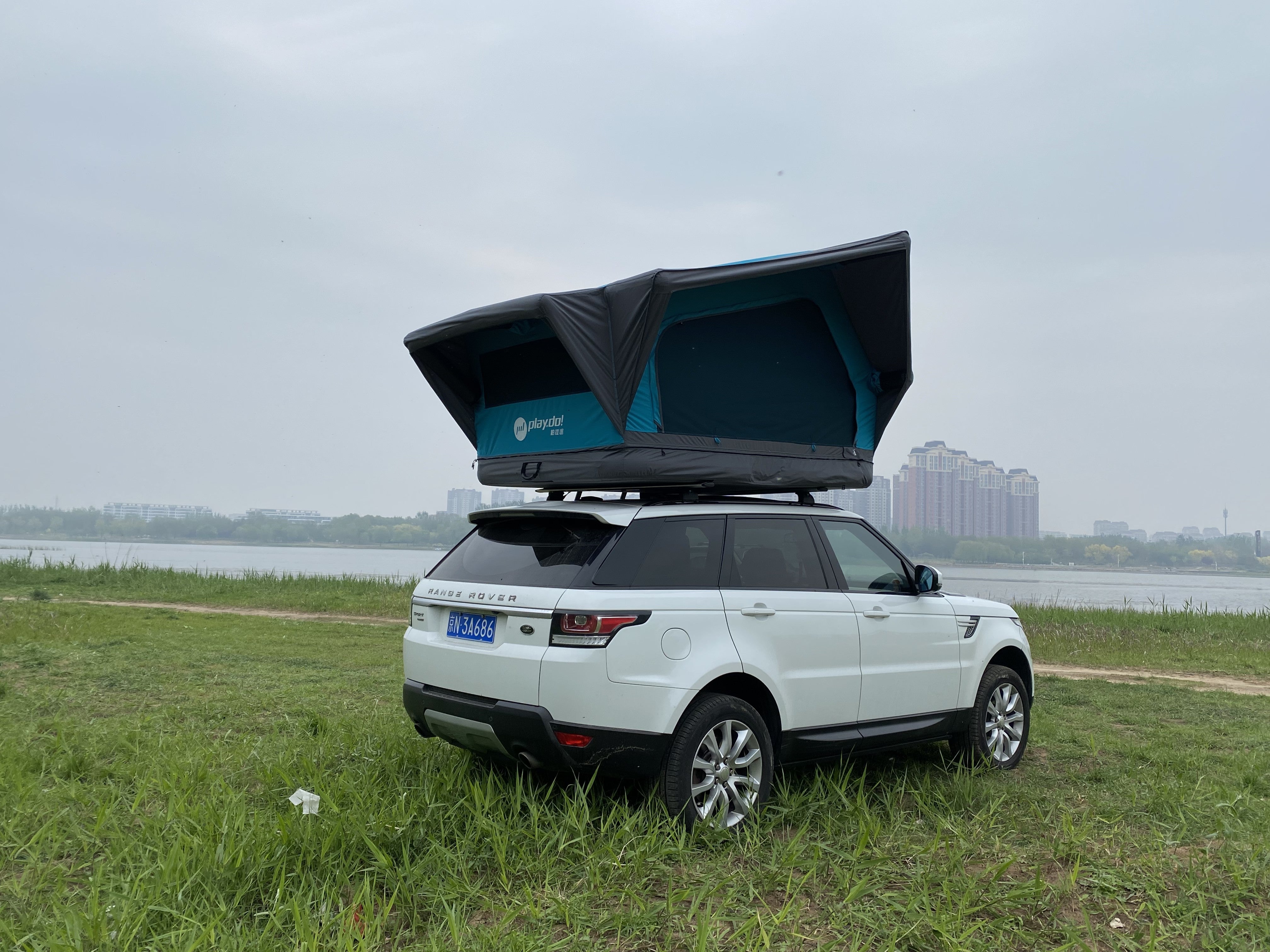 PlayDo Inflatable Roof Top Tent |  Panoramic Lightweight Rooftop Tent for Family Camping Car Camping Ospre
