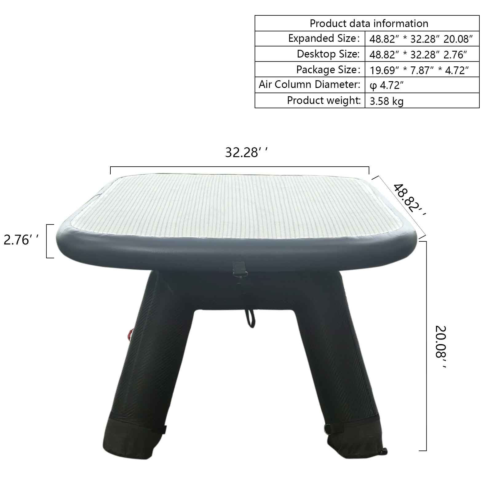 PlayDo Outdoor Inflatable Table and Chair Combo | Multi-Scene Family Camping