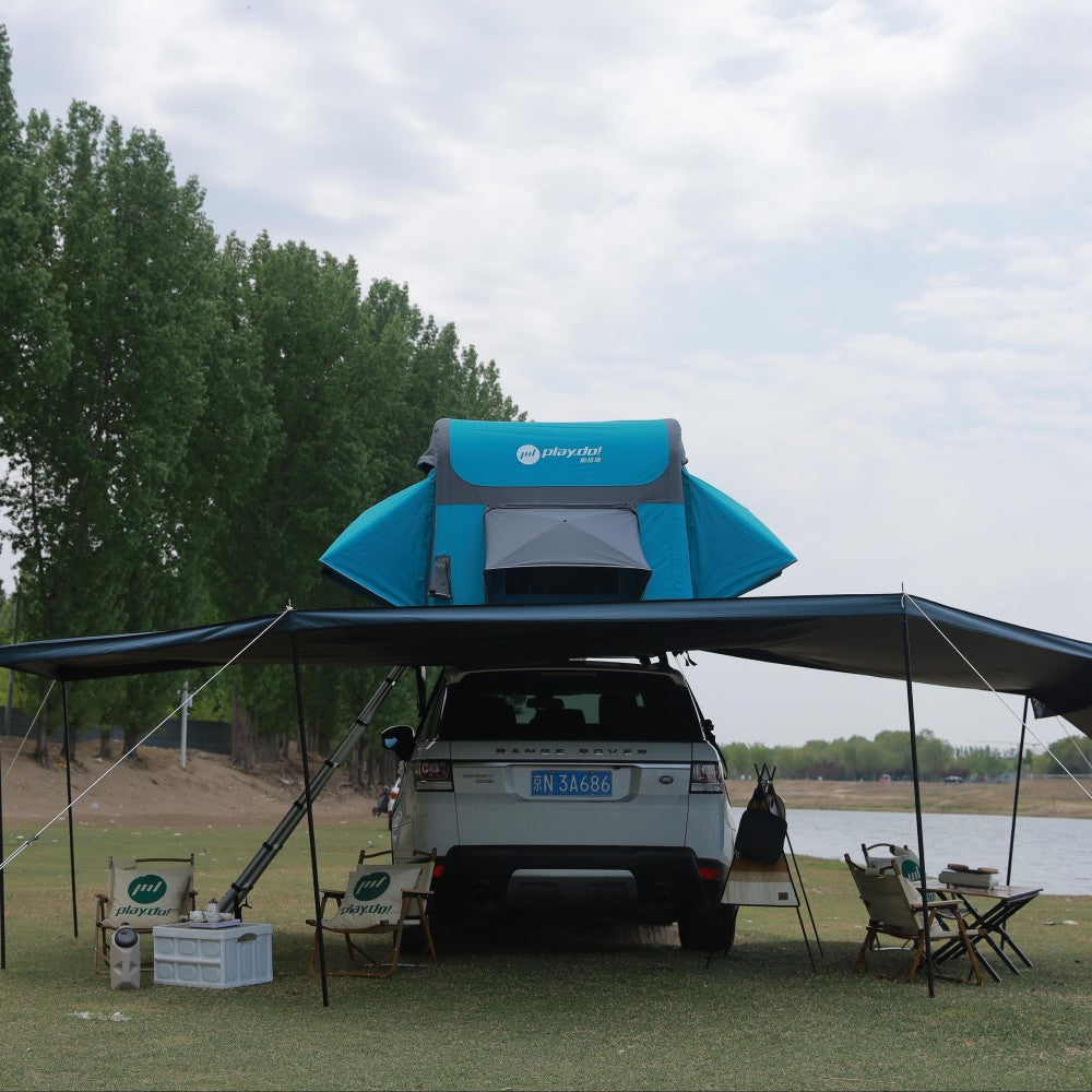 Toldo lateral para coche PlayDo Fish Island 270° | Perfecto para acampada familiar
