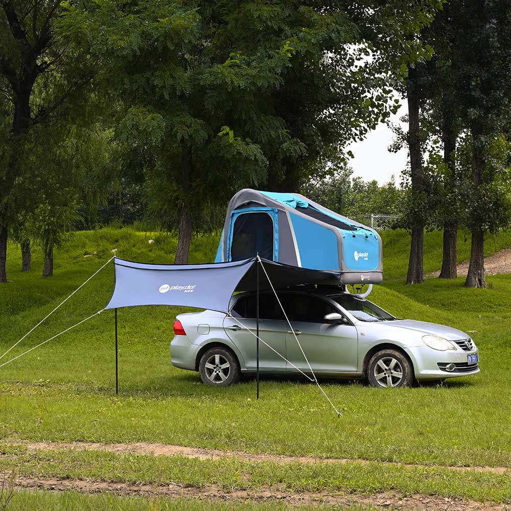 Toldo lateral de coche PlayDo Fish Island 90° | Perfecto para acampar en familia