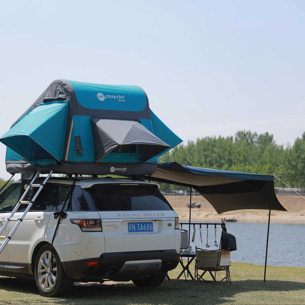 Toldo lateral de coche PlayDo Fish Island 90° | Perfecto para acampar en familia