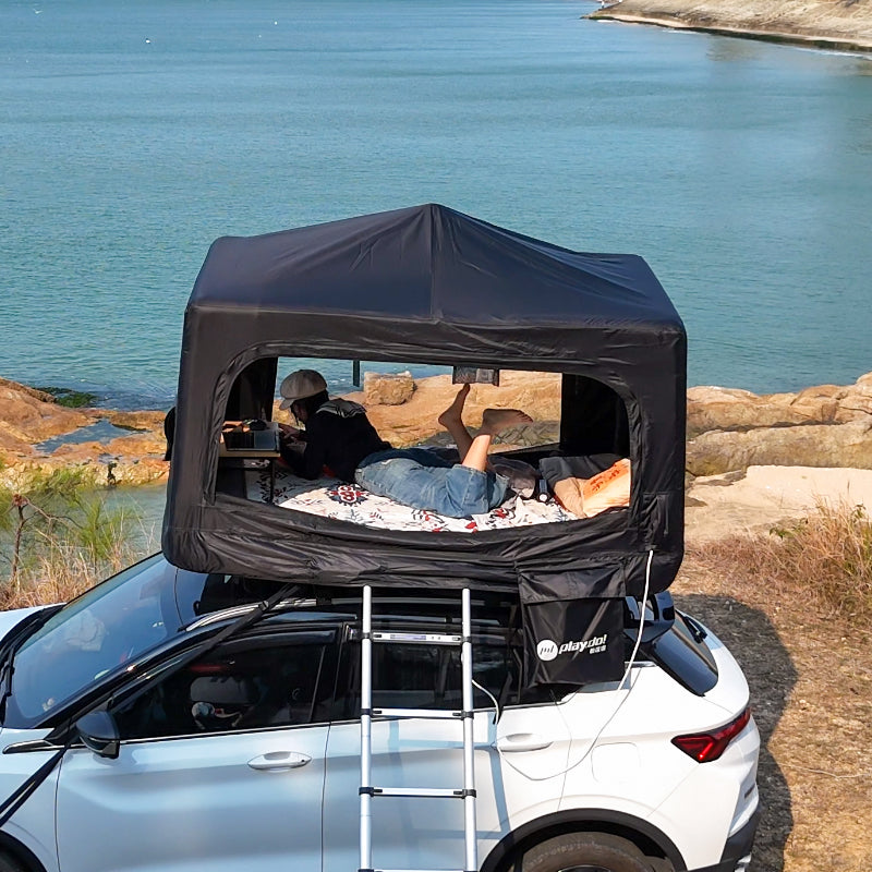 PLAYDO Lightweight Rooftop Tent for SUV Camping | Inflatable Automotive Camping Tent | Castle Shell