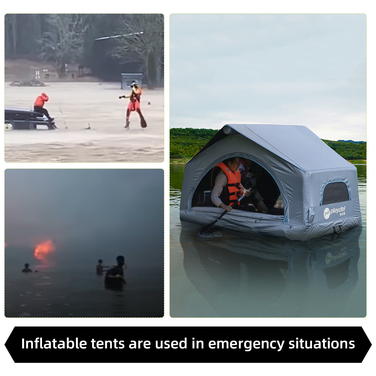PLAYDO Inflatable Rooftop Tent for Family Camping | Lightweight Camping Tent |  Shell Wing