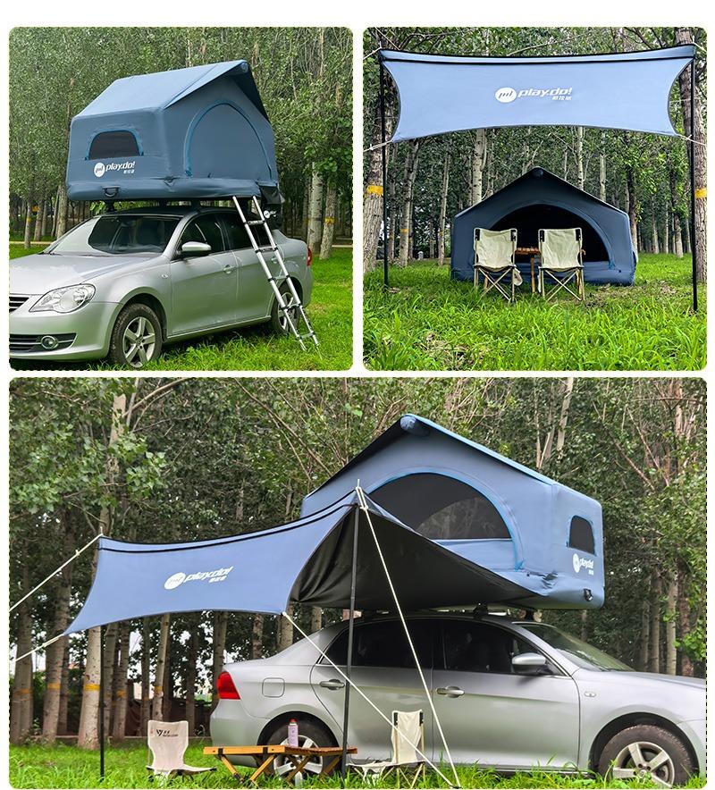 PLAYDO Inflatable Rooftop Tent for Family Camping | Lightweight Camping Tent |  Shell Wing